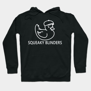 Squeaky Blinders funny cute angry rubber duck quote lettering line digital illustration Hoodie